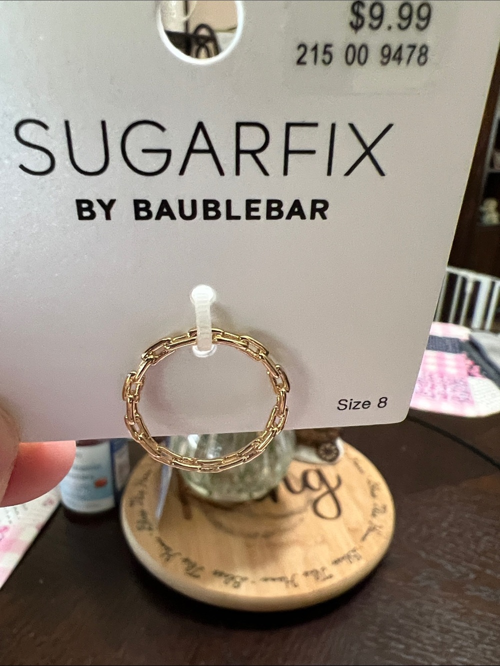 Sugarfix by BaubleBar Gold Chain-Link Hoop Ring - Size 8